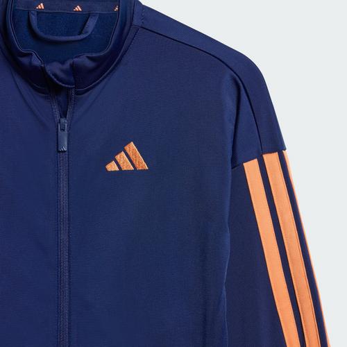 Rückansicht von adidas Essentials CLIMACOOL Kids Trainingsanzug Trainingsanzug Kinder Dark Blue / Dusky Orange