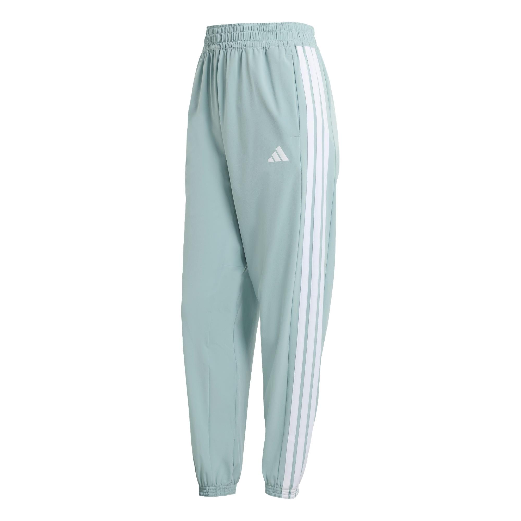 adidas Train Essentials 3-Streifen Woven Hose Trainingshose Damen - Wonder Sage / White