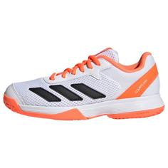 adidas Courtflash Kids Tennisschuh Tennisschuhe Kinder Lucid Orange / Cyber Metallic / Cloud White