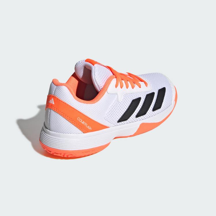 adidas adidas Courtflash Kids Tennisschuh Tennisschuhe Kinder - Lucid Orange / Cyber Metallic / Cloud White - 4 | SportScheck