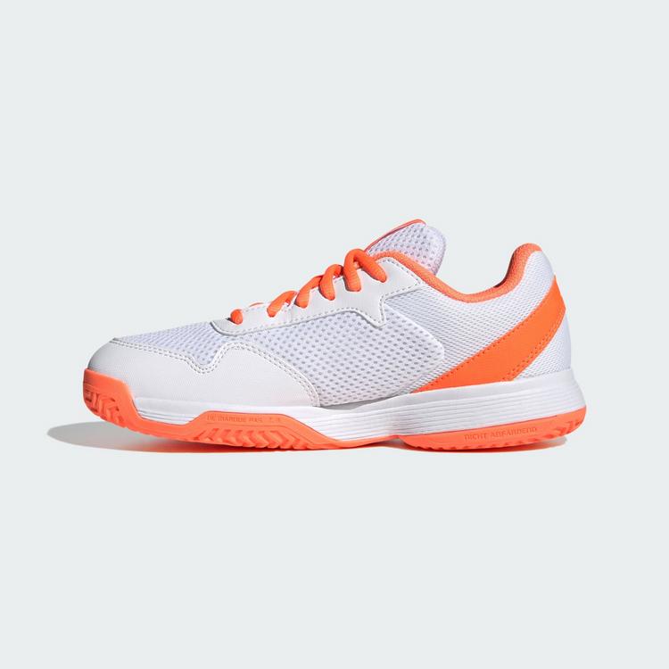 adidas adidas Courtflash Kids Tennisschuh Tennisschuhe Kinder - Lucid Orange / Cyber Metallic / Cloud White - 5 | SportScheck