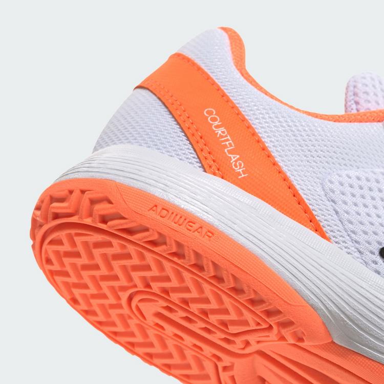 adidas adidas Courtflash Kids Tennisschuh Tennisschuhe Kinder - Lucid Orange / Cyber Metallic / Cloud White - 6 | SportScheck