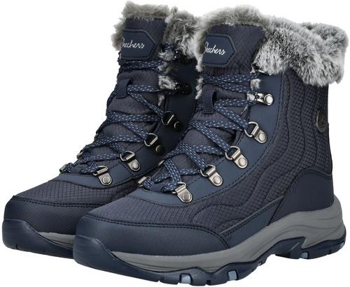 Rückansicht von Skechers Stiefelette Stiefel Damen Navy