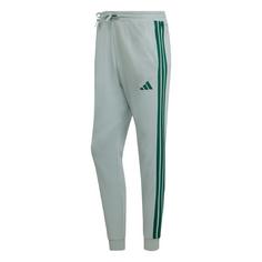 adidas Essentials 3-Streifen French Terry Hose Trainingshose Herren Wonder Sage / Collegiate Green