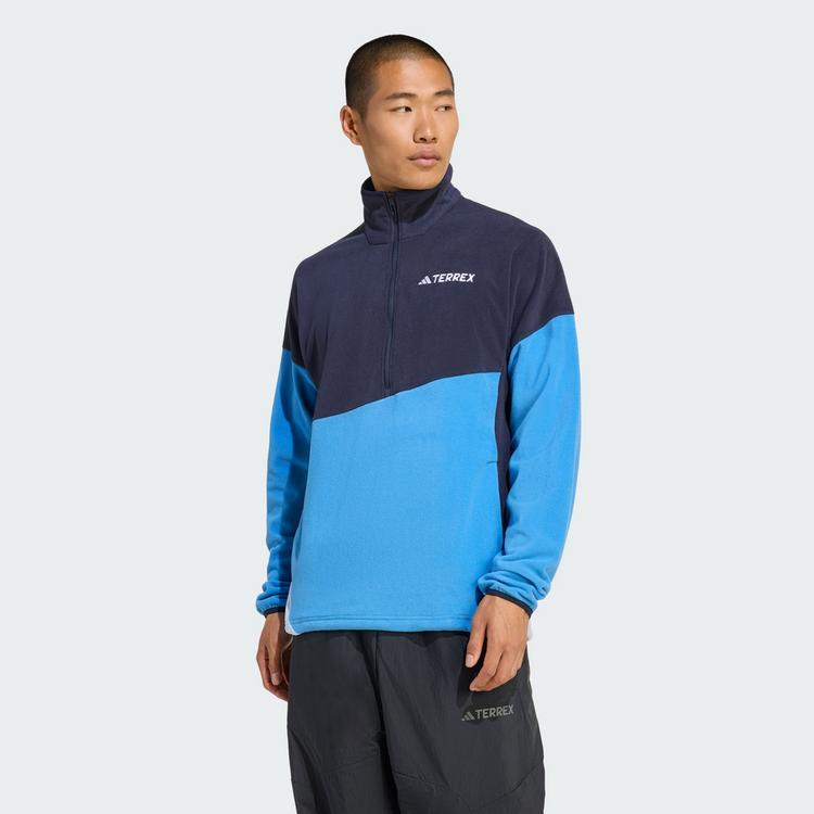 adidas adidas Terrex Multi Climawarm Fleece-Anorak Funktionssweatshirt Herren - Legend Ink / Ray Blue - 0 | SportScheck