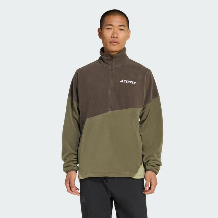 adidas adidas Terrex Multi Climawarm Fleece-Anorak Funktionssweatshirt Herren - Shadow Olive / Olive Strata - 0 | SportScheck