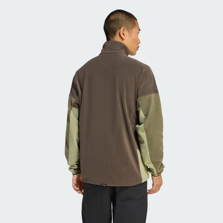 adidas adidas Terrex Multi Climawarm Fleece-Anorak Funktionssweatshirt Herren - Shadow Olive / Olive Strata - 1 | SportScheck