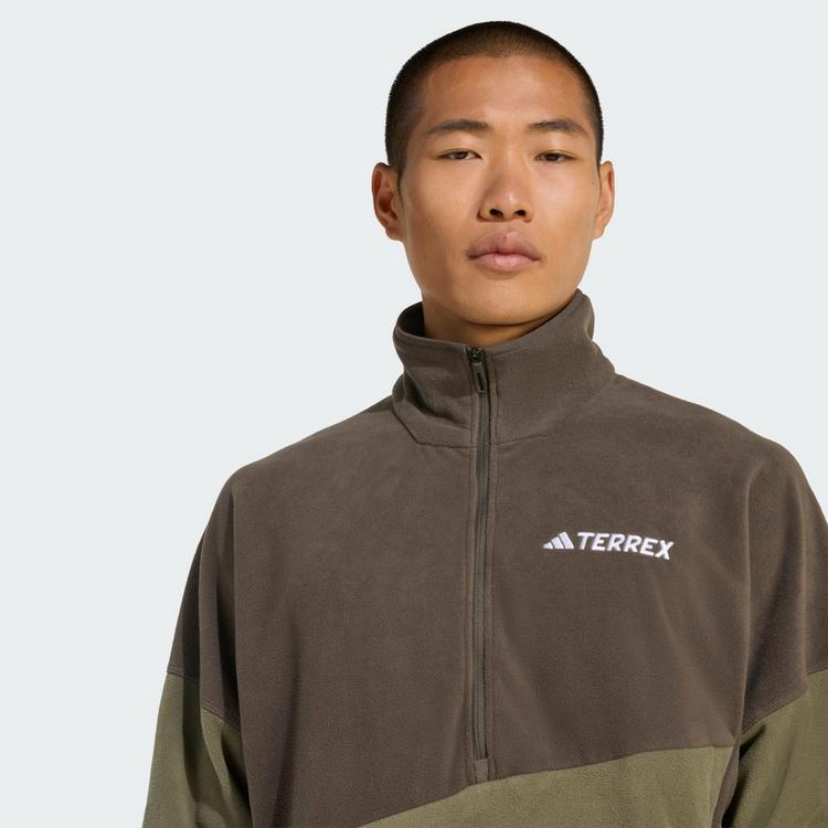 adidas adidas Terrex Multi Climawarm Fleece-Anorak Funktionssweatshirt Herren - Shadow Olive / Olive Strata - 1 | SportScheck