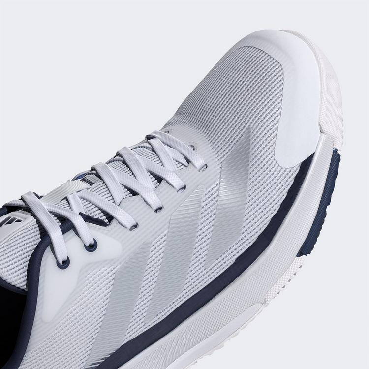 adidas adidas Crazyquick Padel-Schuh Tennisschuhe - Cloud White / Silver Metallic / Dark Blue - 6 | SportScheck