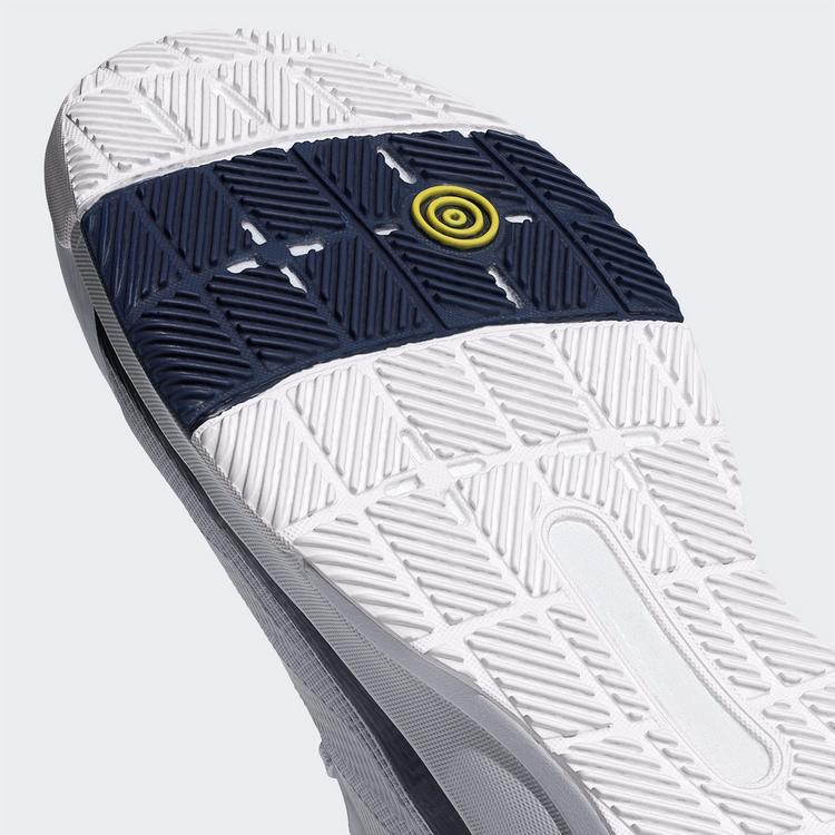 adidas adidas Crazyquick Padel-Schuh Tennisschuhe - Cloud White / Silver Metallic / Dark Blue - 7 | SportScheck