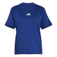 adidas Essentials 3-Streifen Cotton T-Shirt Langarmshirt Damen - Dark Blue / White