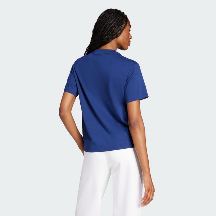 adidas adidas Essentials 3-Streifen Cotton T-Shirt Langarmshirt Damen - Dark Blue / White - 1 | SportScheck