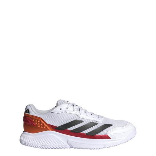 Rückansicht von adidas Courtquick Padel Schuh Tennisschuhe Cloud White / Core Black / Lucid Orange
