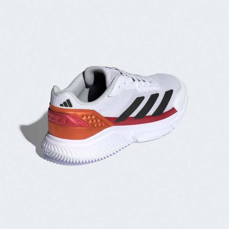 adidas adidas Courtquick Padel Schuh Tennisschuhe Herren - Cloud White / Core Black / Lucid Orange - 4 | SportScheck