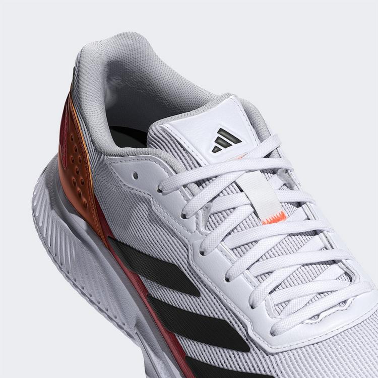 adidas adidas Courtquick Padel Schuh Tennisschuhe Herren - Cloud White / Core Black / Lucid Orange - 6 | SportScheck