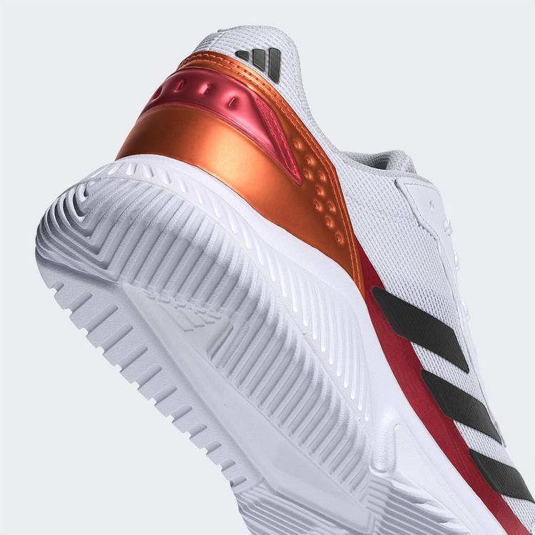 adidas adidas Courtquick Padel Schuh Tennisschuhe Herren - Cloud White / Core Black / Lucid Orange - 7 | SportScheck