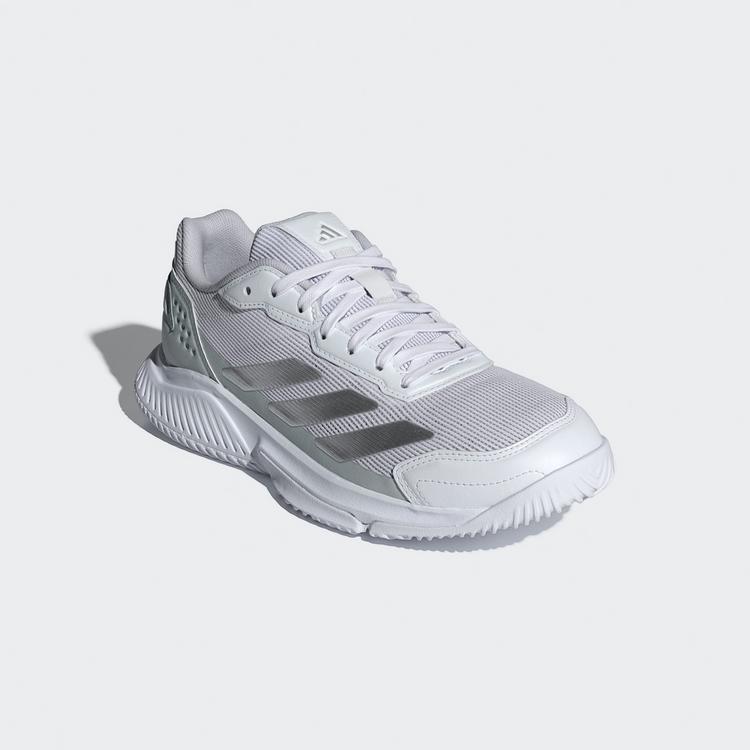 adidas adidas Courtquick Padel-Schuh Tennisschuhe Damen - Cloud White / Silver Metallic / Cloud White - 3 | SportScheck