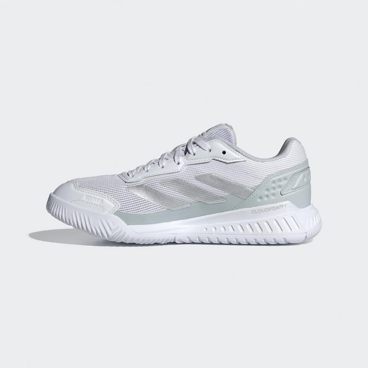 adidas adidas Courtquick Padel-Schuh Tennisschuhe Damen - Cloud White / Silver Metallic / Cloud White - 5 | SportScheck