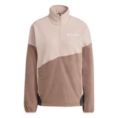 adidas TERREX Multi Climawarm Fleece Oberteil Fleecepullover Damen Wonder Taupe / Trace Brown