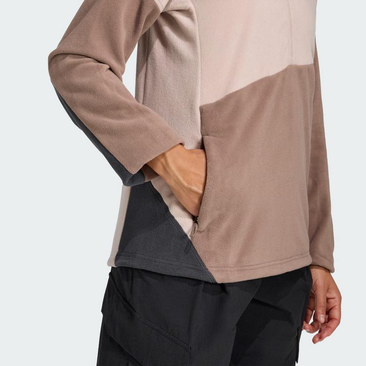 adidas adidas TERREX Multi Climawarm Fleece-oberteil Fleecepullover Damen - Wonder Taupe / Trace Brown - 1 | SportScheck