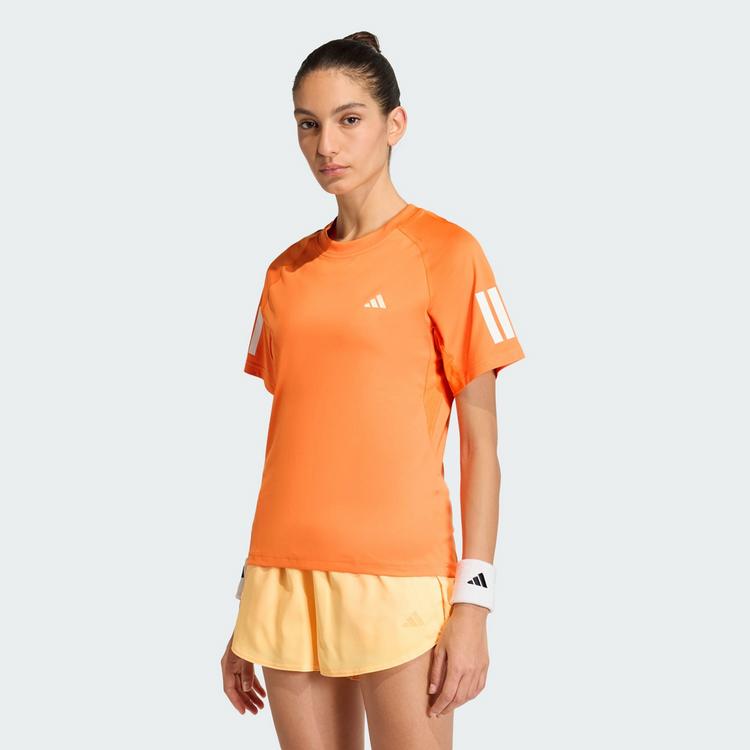 adidas adidas Club 3-Streifen Tennis CLIMACOOL T-Shirt Tennis Polo Damen - Pure Orange - 0 | SportScheck