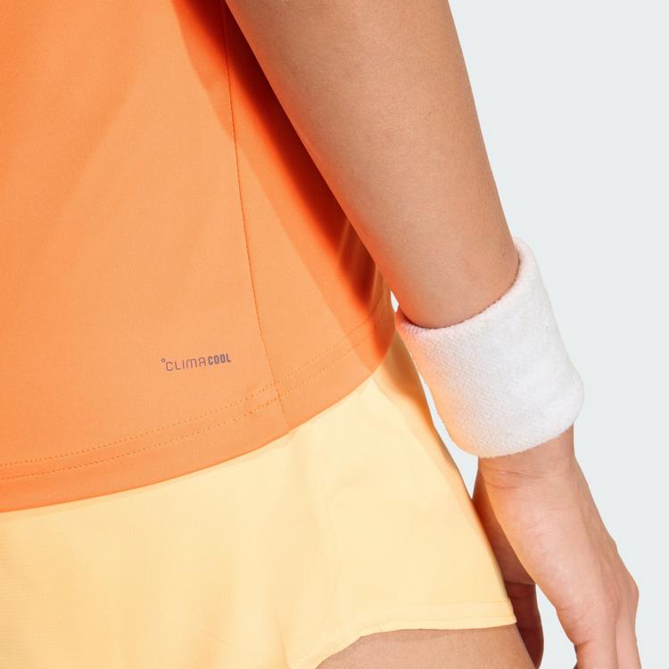 adidas adidas Club 3-Streifen Tennis CLIMACOOL T-Shirt Tennis Polo Damen - Pure Orange - 0 | SportScheck