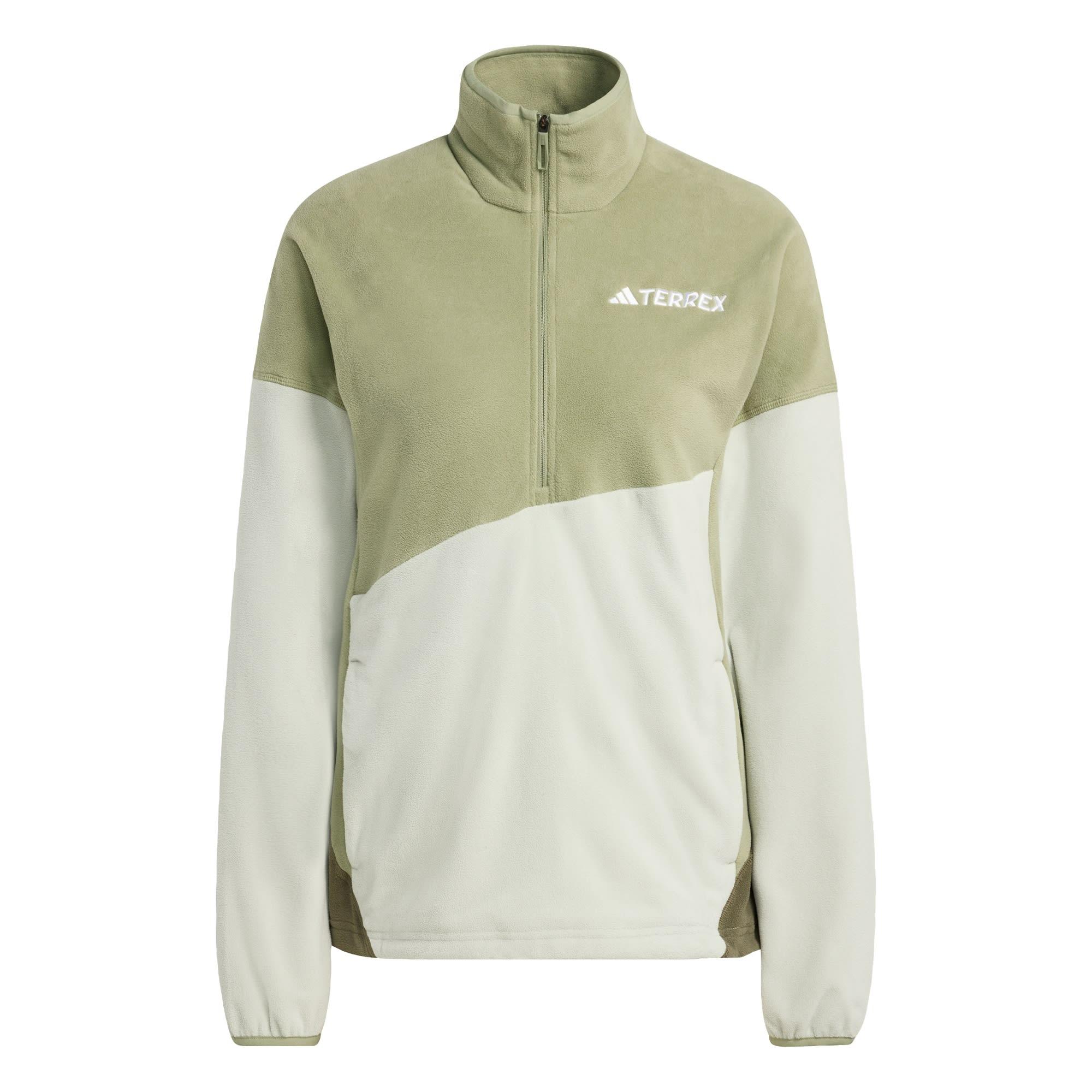 adidas TERREX Multi Climawarm Fleece-oberteil Fleecepullover Damen - Tent Green / Halo Green