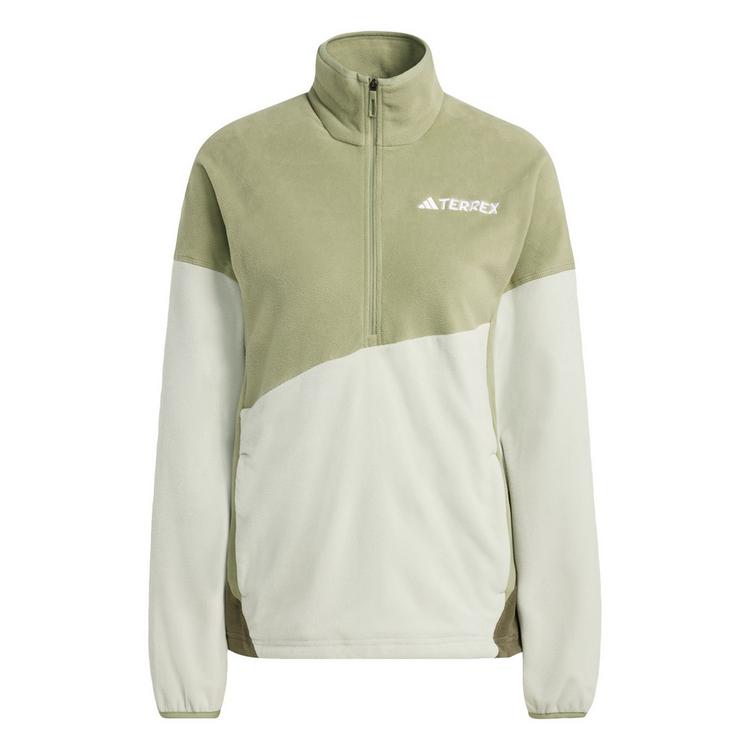adidas adidas TERREX Multi Climawarm Fleece-oberteil Fleecepullover Damen - Tent Green / Halo Green - 0 | SportScheck