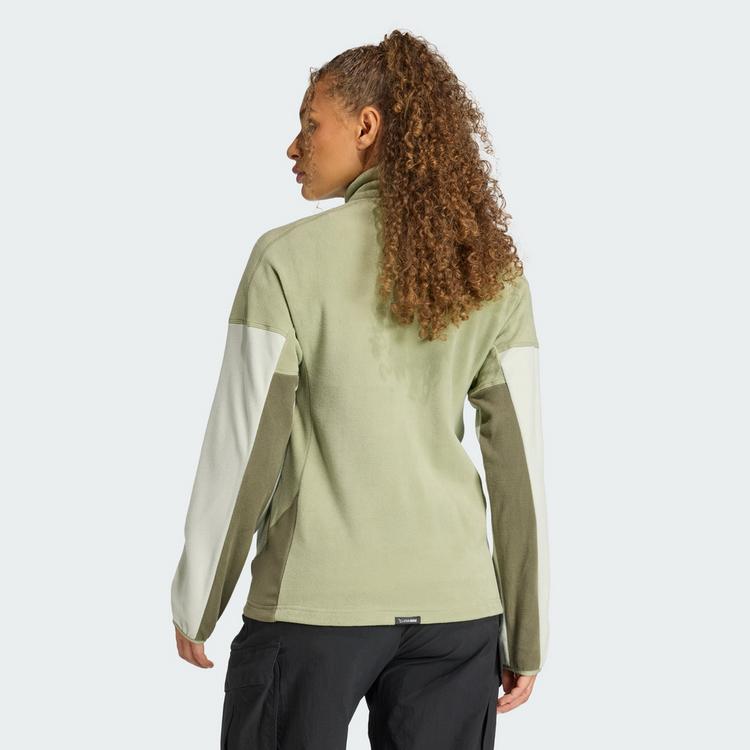 adidas adidas TERREX Multi Climawarm Fleece-oberteil Fleecepullover Damen - Tent Green / Halo Green - 1 | SportScheck