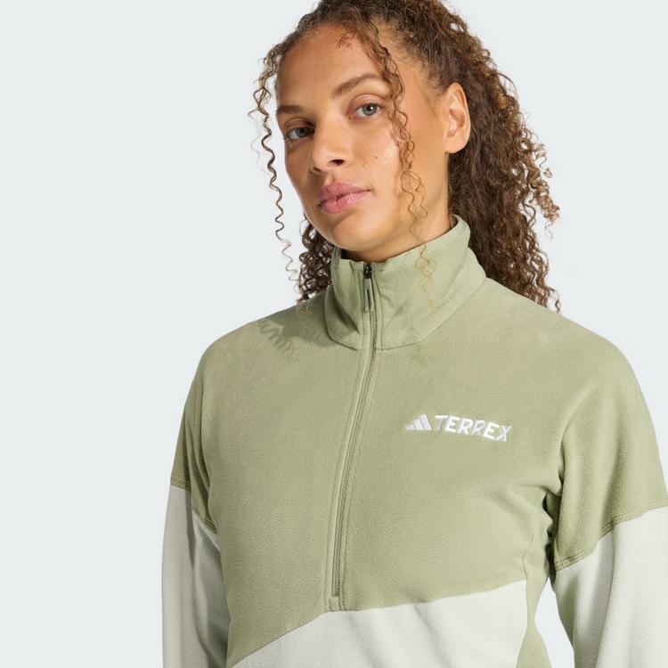 adidas adidas TERREX Multi Climawarm Fleece-oberteil Fleecepullover Damen - Tent Green / Halo Green - 1 | SportScheck