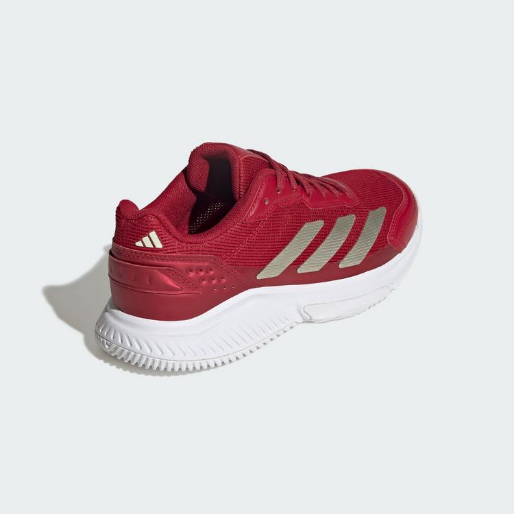adidas adidas Courtquick Padel-Schuh Tennisschuhe Damen - Team Victory Red / Ice Gold Met. / Chalk White - 4 | SportScheck