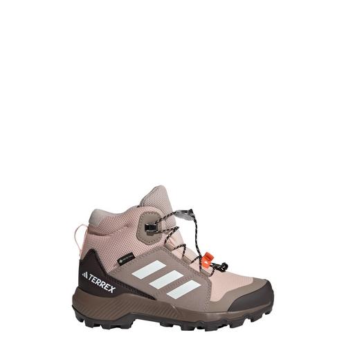 Rückansicht von adidas GTX Terrex Mid GORE-TEX Wanderschuh Winterschuhe Kinder Blush Pink / Off White / Chalky Brown