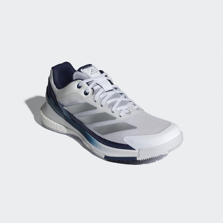 adidas adidas Crazyquick BOOST Padel-Schuh Tennisschuhe Herren - Cloud White / Silver Metallic / Dark Blue - 3 | SportScheck