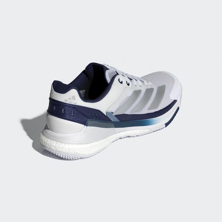 adidas adidas Crazyquick BOOST Padel-Schuh Tennisschuhe Herren - Cloud White / Silver Metallic / Dark Blue - 4 | SportScheck
