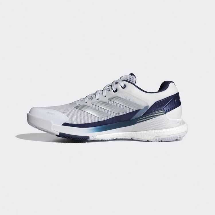 adidas adidas Crazyquick BOOST Padel-Schuh Tennisschuhe Herren - Cloud White / Silver Metallic / Dark Blue - 5 | SportScheck
