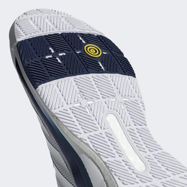 adidas adidas Crazyquick BOOST Padel-Schuh Tennisschuhe Herren - Cloud White / Silver Metallic / Dark Blue - 7 | SportScheck