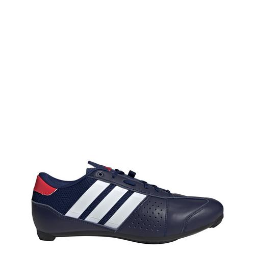 Rückansicht von adidas Heritage Road Fahrradschuh Fahrradschuhe Dark Blue / Cloud White / Pure Ruby