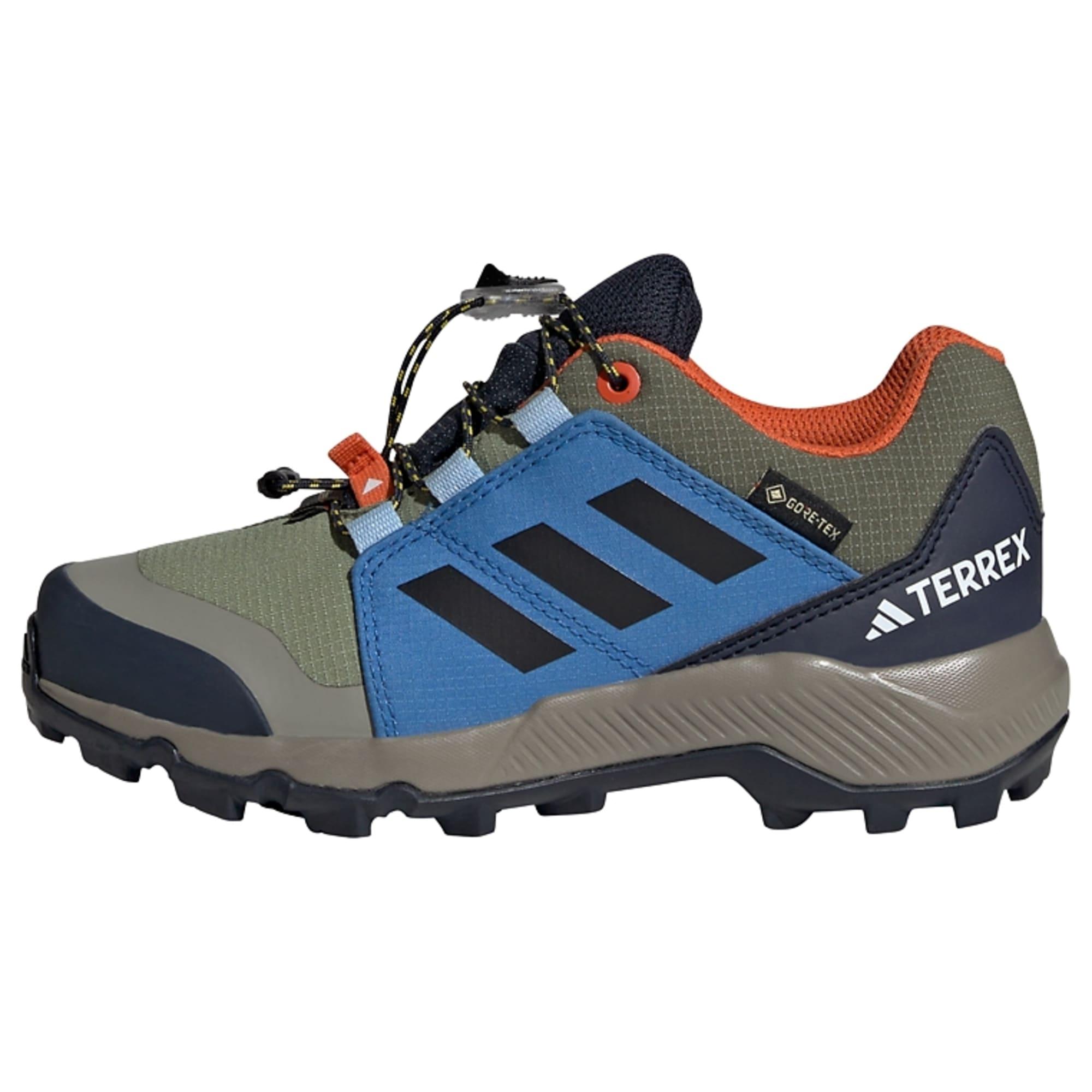 adidas TERREX GORE-TEX Wanderschuh Wanderschuhe Kinder - Tent Green / Core Black / Ray Blue