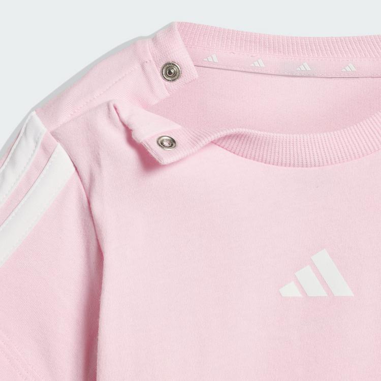 adidas adidas Essentials Kids T-Shirt-Set Trainingsanzug Kinder - Clear Pink / White / White - 0 | SportScheck