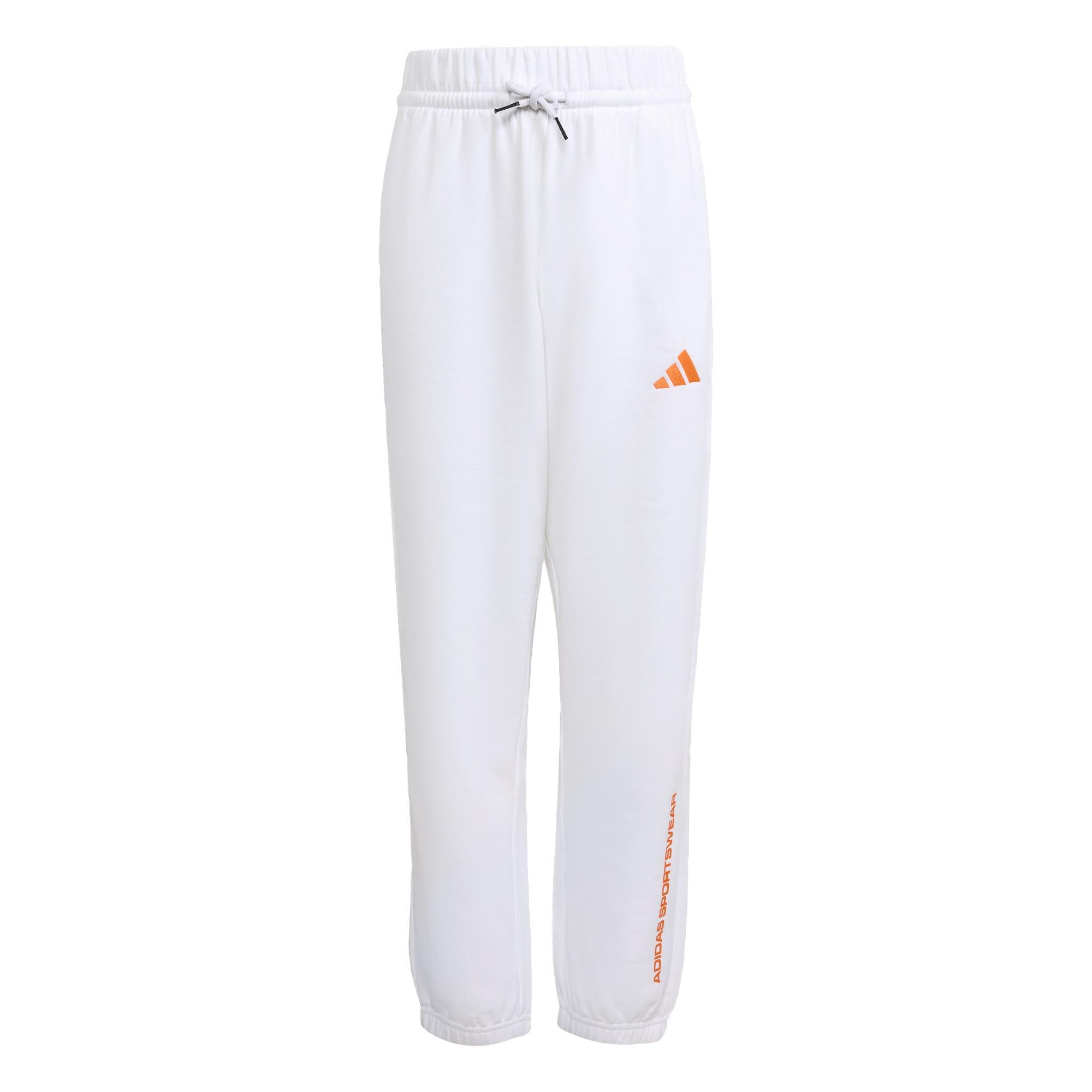 adidas adidas Slogan Fleece-Hose Stoffhose Kinder - White