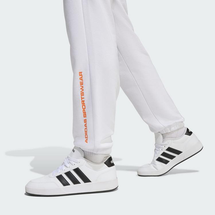 adidas adidas adidas Slogan Fleece-Hose Stoffhose Kinder - White - 0 | SportScheck