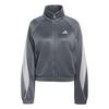 adidas Stadium Trainingsjacke Trainingsanzug Damen - Grey Six / Charcoal Solid Grey / St Tropic Bloom