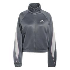 adidas Stadium Trainingsjacke Trainingsanzug Damen Grey Six / Charcoal Solid Grey / St Tropic Bloom