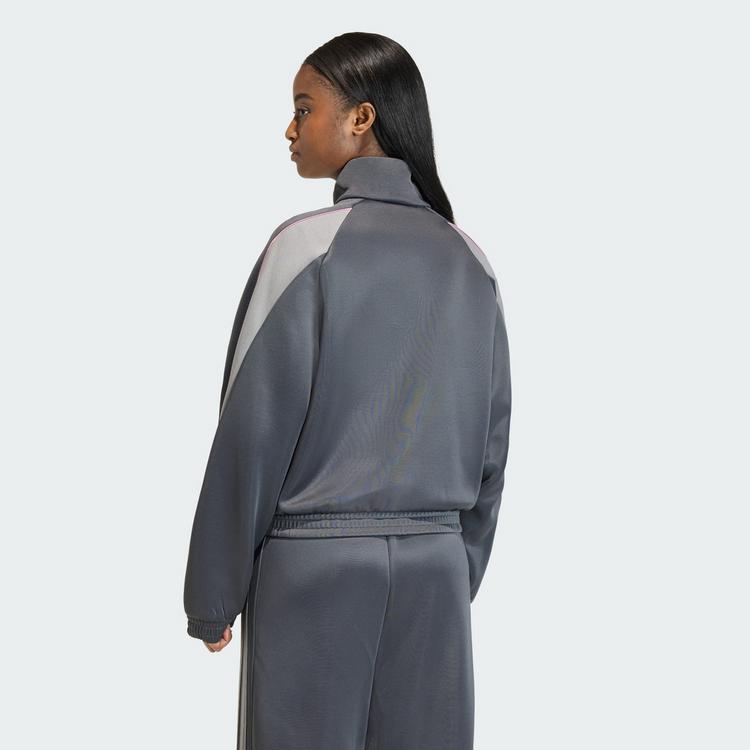 adidas adidas Stadium Trainingsjacke Trainingsanzug Damen - Grey Six / Charcoal Solid Grey / St Tropic Bloom - 1 | SportScheck