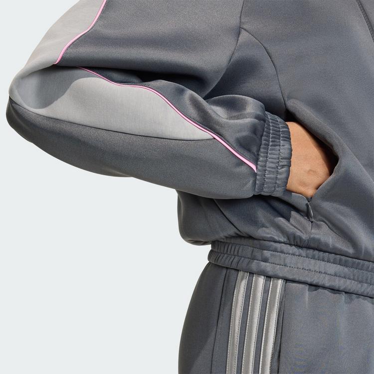 adidas adidas Stadium Trainingsjacke Trainingsanzug Damen - Grey Six / Charcoal Solid Grey / St Tropic Bloom - 1 | SportScheck