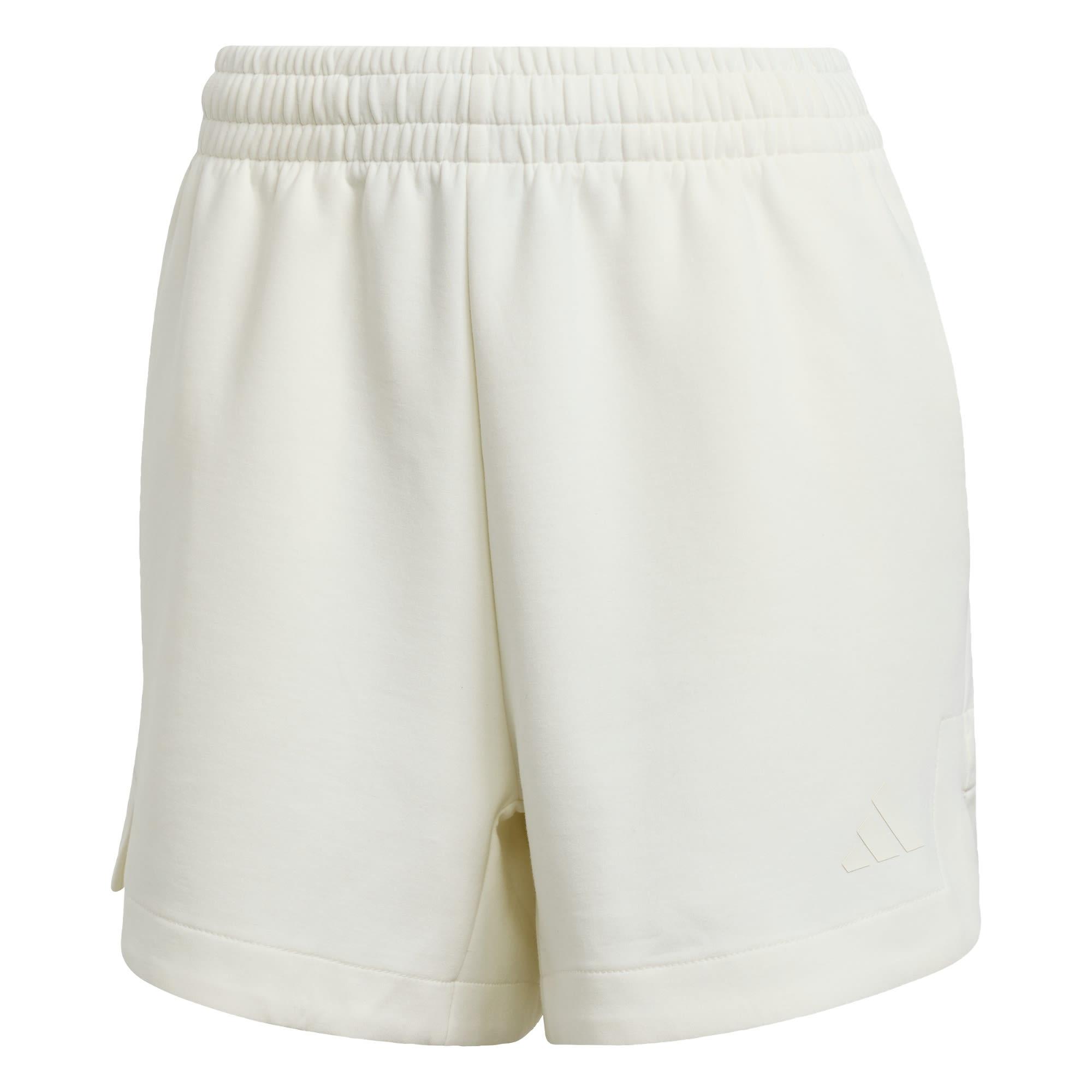adidas Soft Lux Shorts, locker geschnitten Funktionsshorts Damen - Off White
