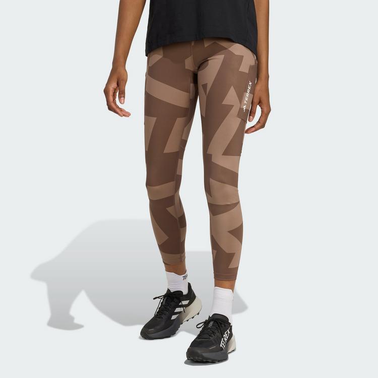 adidas adidas Terrex Multi Printed Leggings Leggings Damen - Trace Brown / Earth Strata - 0 | SportScheck