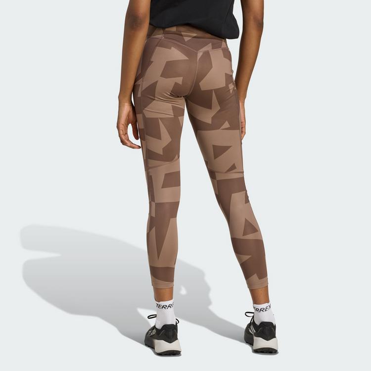 adidas adidas Terrex Multi Printed Leggings Leggings Damen - Trace Brown / Earth Strata - 1 | SportScheck