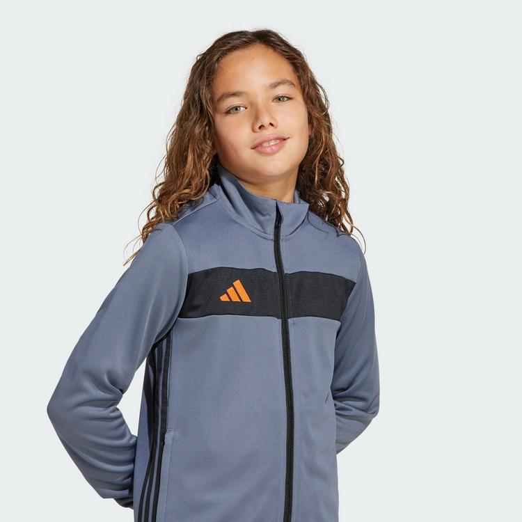 adidas adidas Tiro 25 Essentials Kids Trainingsanzug Trainingsanzug Kinder - Team Onix / Super Orange - 0 | SportScheck