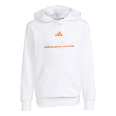 adidas adidas Slogan Fleece-Hoodie Hoodie Kinder White